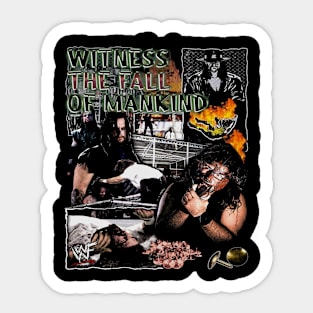 Mankind Vs. Undertaker Witness The Fall Sticker